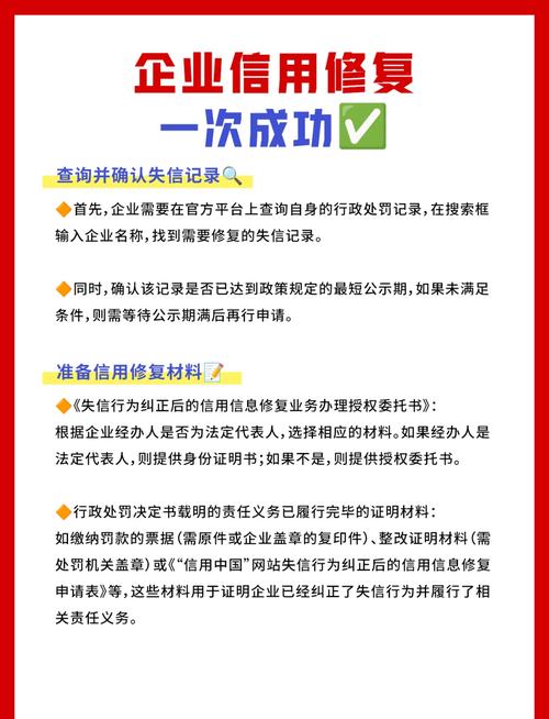 企业信用修复规定, 改善企业信用评分的方法