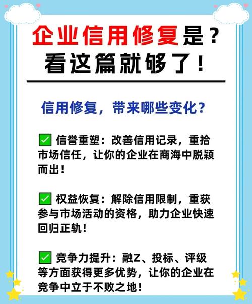 企业信用修复的方法和步骤